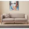 Schlafsofa 2-Sitzer modern aus Stoff klappbar mit Rückenlehne Venus 2 Rabatte