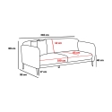 Schlafsofa 2-Sitzer modern aus Stoff klappbar mit Rückenlehne Venus 2 
