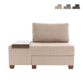 Sessel Bett Chaiselongue klappbar links aus Leinen Betty Left Aktion