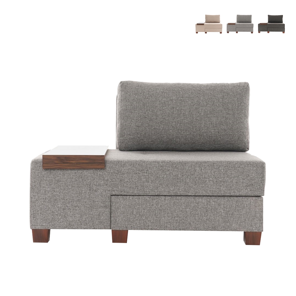 Sessel Bett Chaiselongue klappbar links aus Leinen Betty Left Verkauf Sessel Bett Chaiselongue klappbar links aus Leinen Betty Left Verkauf