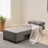 Sessel Bett Chaiselongue klappbar links aus Leinen Betty Left Maße