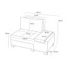 Sessel Bett Chaiselongue klappbar links aus Leinen Betty Left 