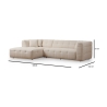 Sofa 4-Sitzer Ecke links mit Bouclé-Chaiselongue Cady Left 