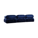 Sofa modul 4-Sitzer blau mit Samtfußhocker Bubble 3SPV Angebot