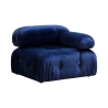Sofa modul 4-Sitzer blau mit Samtfußhocker Bubble 3SPV Katalog