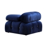 Sofa modul 4-Sitzer blau mit Samtfußhocker Bubble 3SPV Lagerbestand