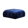 Sofa modul 4-Sitzer blau mit Samtfußhocker Bubble 3SPV Auswahl
