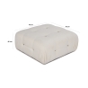 Fußstütze weiß Bouclè 95x95cm Bubble PB Sales