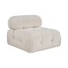 Mittelmodul für Sektionssofa aus weißem Bouclé Bubble 1B Angebot