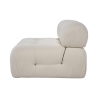 Mittelmodul für Sektionssofa aus weißem Bouclé Bubble 1B Katalog