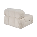 Mittelmodul für Sektionssofa aus weißem Bouclé Bubble 1B Lagerbestand