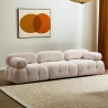 Modulsofa 4-Sitzer cremefarben aus Stoff Bubble 3S Aktion