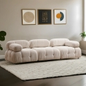 Modulsofa 4-Sitzer cremefarben aus Stoff Bubble 3S Auswahl