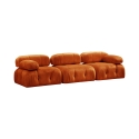 Modulares Sofa 4-Sitzer orangefarben aus Samt Bubble 3SV Verkauf