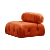 Modulares Sofa 4-Sitzer orangefarben aus Samt Bubble 3SV Lagerbestand
