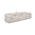 Modulares Sofa 4-Sitzer orangefarben aus Samt Bubble 3SV Auswahl