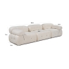 Modulares Sofa 4-Sitzer orangefarben aus Samt Bubble 3SV Auswahl
