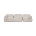 Modulares Sofa 4-Sitzer aus weißem Bouclé Bubble 3SB Verkauf