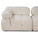 Modulares Sofa 4-Sitzer aus weißem Bouclé Bubble 3SB Modell