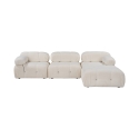 Modulsofa 4-Sitzer mit Fußhocker aus weißem Bouclé Bubble 3SPB Verkauf