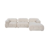 Modulsofa 4-Sitzer mit Fußhocker aus weißem Bouclé Bubble 3SPB Verkauf
