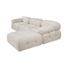 Modulsofa 4-Sitzer mit Fußhocker aus weißem Bouclé Bubble 3SPB Katalog
