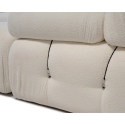 Modulsofa 4-Sitzer mit Fußhocker aus weißem Bouclé Bubble 3SPB Modell