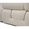 Modulsofa 4-Sitzer mit Fußhocker aus weißem Bouclé Bubble 3SPB Modell