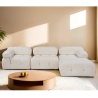 Modulsofa 4-Sitzer mit Fußhocker aus weißem Bouclé Bubble 3SPB Sales