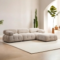 Modulsofa 4-Sitzer mit Fußhocker aus Stoff Bubble 3SP Rabatte