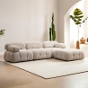Modulsofa 4-Sitzer mit Fußhocker aus Stoff Bubble 3SP Rabatte