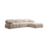 Modulsofa 4-Sitzer mit Fußhocker aus Stoff Bubble 3SP Verkauf