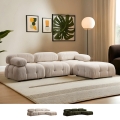 Modulsofa 4-Sitzer mit Fußhocker aus Stoff Bubble 3SP Aktion
