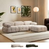 Modulsofa 4-Sitzer mit Fußhocker aus Stoff Bubble 3SP Aktion