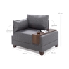 Sessel Chaiselongue modern mit integriertem Tablett Fly Left 
