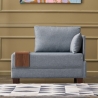 Sessel Chaiselongue aus Stoff mit integriertem Tablett Fly Right 
