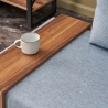 Sessel Chaiselongue aus Stoff mit integriertem Tablett Fly Right 