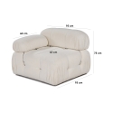 Eckmodul links für Bouclé-Sofa Bubble 1LB Modell
