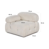 Eckmodul links für Bouclé-Sofa Bubble 1LB Modell