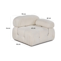 Eckmodul links für Stoffsofa Bubble 1L 