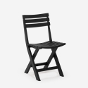 Stuhl klappbar platzsparend aus Polypropylen schwarz weiß für den Garten Closy Angebot