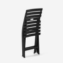 Stuhl klappbar platzsparend aus Polypropylen schwarz weiß für den Garten Closy Sales