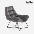 Sessel Wohnzimmer modern aus Samt Design Karu  Aktion
