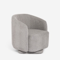 Sessel modern Stoff Bouclè Wohnzimmer drehbar Orav Rabatte