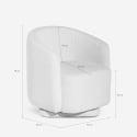 Sessel modern Stoff Bouclè Wohnzimmer drehbar Orav 