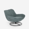 Sessel Wohnzimmer Büro modern drehbar aus Stoff Bouclé Konn Sales