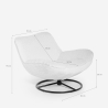 Sessel Wohnzimmer Büro modern drehbar aus Stoff Bouclé Konn 