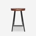 Hocker Industriell aus Holz und Metall für Küchen-Halbinsel Lumax Verkauf