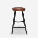 Hocker Industriell aus Holz und Metall für Küchen-Halbinsel Lumax Angebot