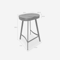 Hocker Industriell aus Holz und Metall für Küchen-Halbinsel Lumax Rabatte